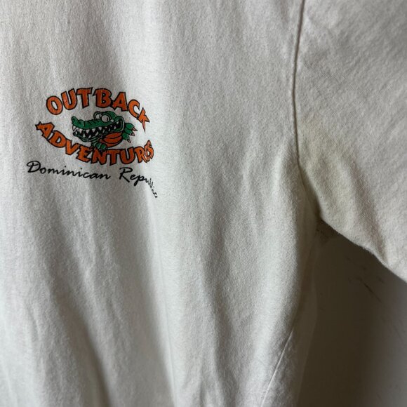Outback Adventures Dominican Republic T Shirt White Medium M Graphic Tee - Picture 11 of 16